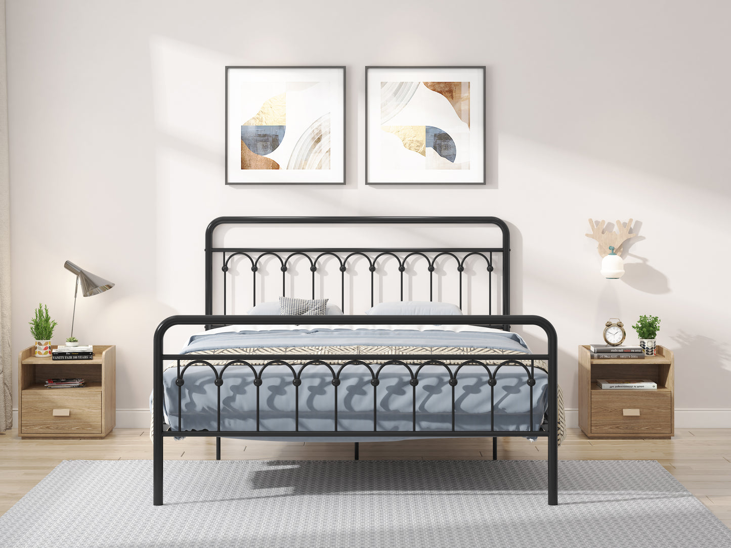 Tara Metal Bed Queen Black