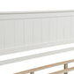 Platform Bed Frame with Headboard, Wood Slat Support, No Box Spring Needed  Queen  White