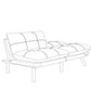 Leatehr Feeling Brown Convertible Folding Modern sofa Bed