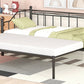 Twin Size Metal Daybed with Trundle Daybed with Slat No Box required Black