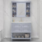 36" Bathroom Vanity with Medicine Cabinet, Adjustable Shelves, and 4 Drawers, Modern Design for Bathroom Storage