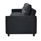 3-in-1 Convertible Sleeper Sofa Bed, Modern Fabric Loveseat with Pullout Bed, Perfect for Small Spaces, Black