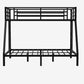 Metal Twin XL over Queen Bunk Bed for Teens and Adults,Space-Saving/Noise Reduced/No Box Spring Needed