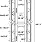 Corner Curio cabinet with lights, adjustable tempered glass frame, display cabinet, cherry color (excluding E26 light bulbs)