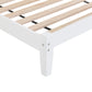 Twin Bed with Button-Decoration Headboard, with Bed Slats,White