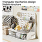 Adorable Desk Organizer with Hook Drawer, Hole Board, Card Display Stand, Desktop Storage Box, and Stationery Storage Rack