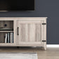 TV Stand Storage Media Console Entertainment Center With Two Doors, Grey Walnut