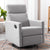 Modern Upholstered Rocker Nursery Chair Plush Seating Glider Swivel Recliner Chair Gray