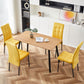 Modern Design Rectangle MDF Restaurant Wooden Dining Table With Metal Frame