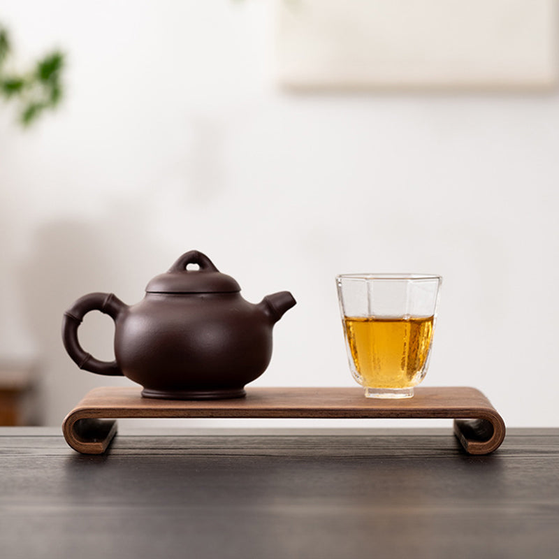 Retro - style Walnut Tea Tray, Wooden Soap - scented Candle Holder, Household Grocery Desktop Storage Box & Decorative Plate