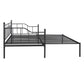 Twin Size Metal Daybed with Trundle Daybed with Slat No Box required Black