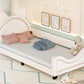 Twin Size Upholstered Daybed with Carton Ears Shaped Headboard  White