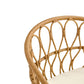 Outdoor Dining Set of 5, Simple Bamboo Table with PE Rattan Round Top, 110cm, Perfect for Patios