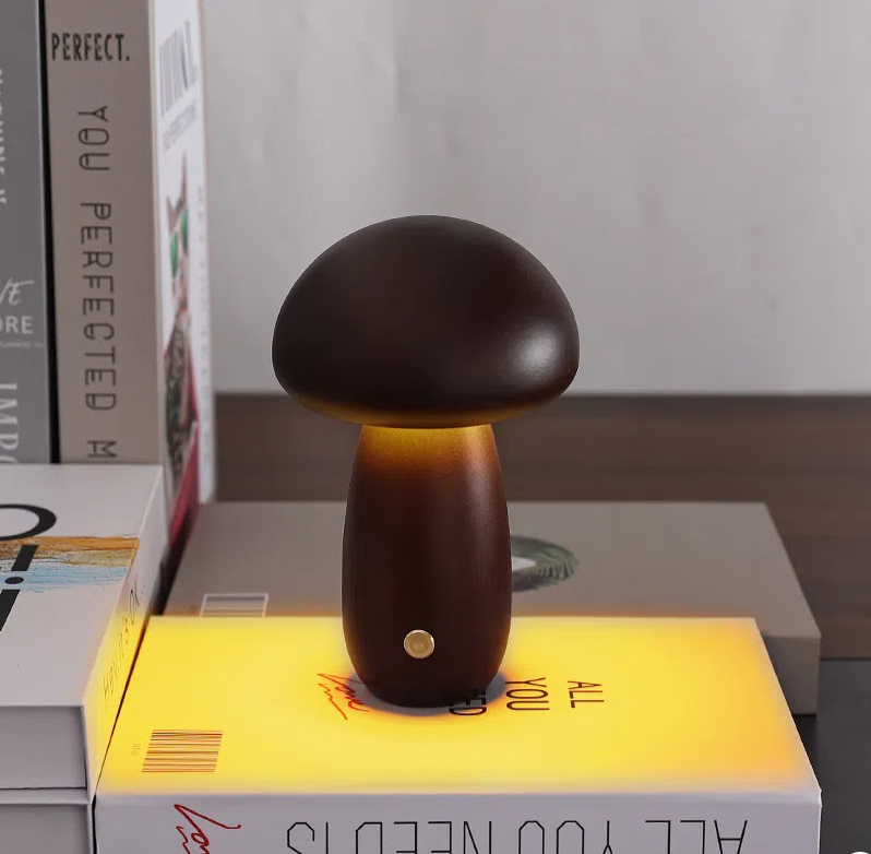 Mushroom lamp, LED charging night light, creative desk lamp, bedroom minimalist touch switch, ambient light, gift