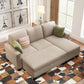 81" Reversible Sectional Couch with Storage Chaise, L-Shaped Sofa for Apartments in Warm Grey