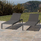 Chaise longue Cape Coral KD, juego de 2 en color gris, ideal para relajarse al aire libre