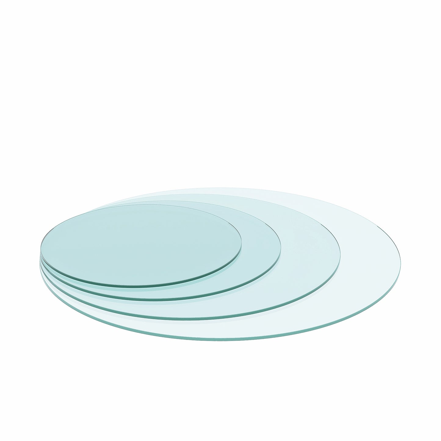 36" Round Tempered Glass Table Top, 1/4" Thick with Flat Polished Edge, Perfect for Modern Living Rooms