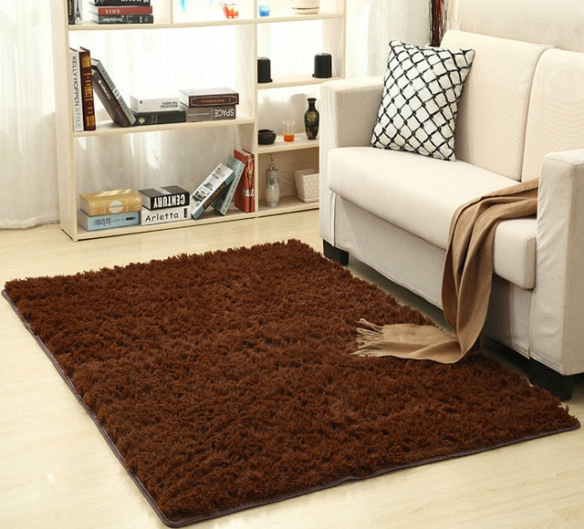 Super Soft Silk Wool Rug Indoor Modern Shag Area Rug Silky Rugs Bedroom Floor Mat Baby Nursery Rug Children Carpet