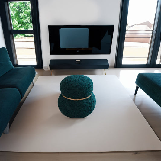 Plush Green Snowman Décor Figure