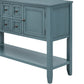 REXM Cambridge Series Retro Console Desk with 4 Small Drawers and Bottom Shelf, Spacious Storage Design