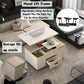 Modern Lift Coffee Table with 4 Chairs, Expandable Design with Hidden Storage and 2 Drawers