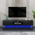 51.18inch Black morden TV Stand with LED Lights high glossy front TV Cabinet color:BLACK