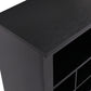 ONTREND Sleek Design 24 shoe cabinet, modern shoe cabinet with curved base, high-quality multifunctional side panel, black