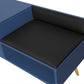 Modern Shoe Storage Bench with Hidden Storage and Upholstered Cushions, Navy Finish