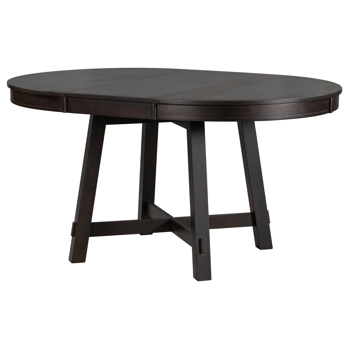 TREXM Farmhouse Round Extendable Dining Table