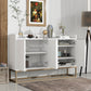 TREXM Modern Sideboard Buffet Cabinet with Large Storage Space, Elegant Design for Dining Rooms and Entryways, White