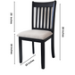 Upholstered Black Dining Chairs, Set of 2, Comfortable and Stylish for Farmhouse Kitchens