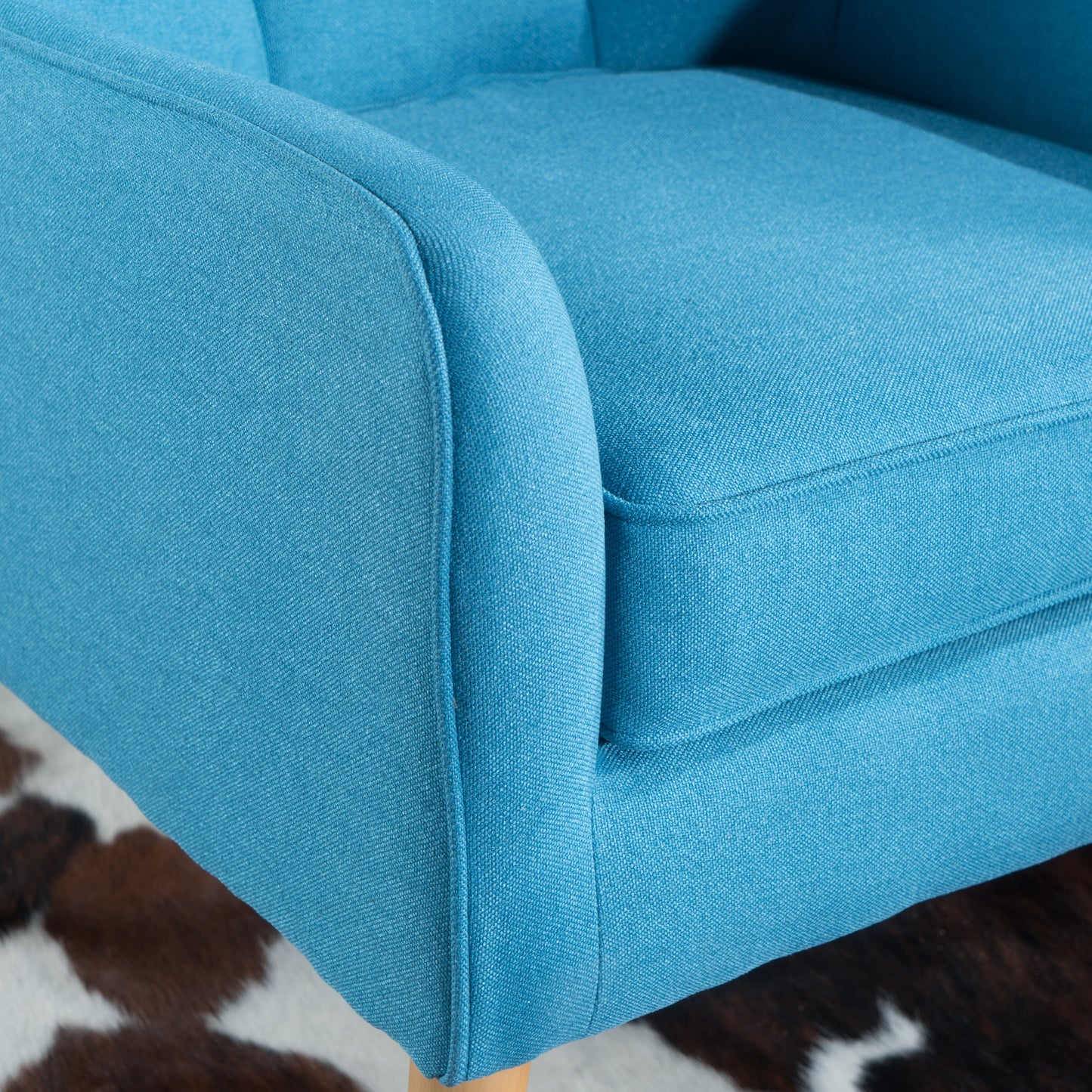 Teal Arm Chair, Modern Upholstered Design for Living Rooms, Bedrooms, or Offices