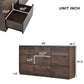 Mid-Century Modern 9-Drawer Dresser, Dark Brown Finish for Stylish Bedrooms