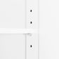 Tall Bathroom Cabinet with Four Doors, Large Storage Space Open Shelve, Upper Storage Cabinet, Whit