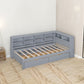 Wooden Twin Size DayBed with 2 Drawers, DayBed with Storage Shelf and USB Charging Ports,Grey