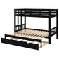 Twin over Pull-out Bunk Bed with Trundle  Espresso