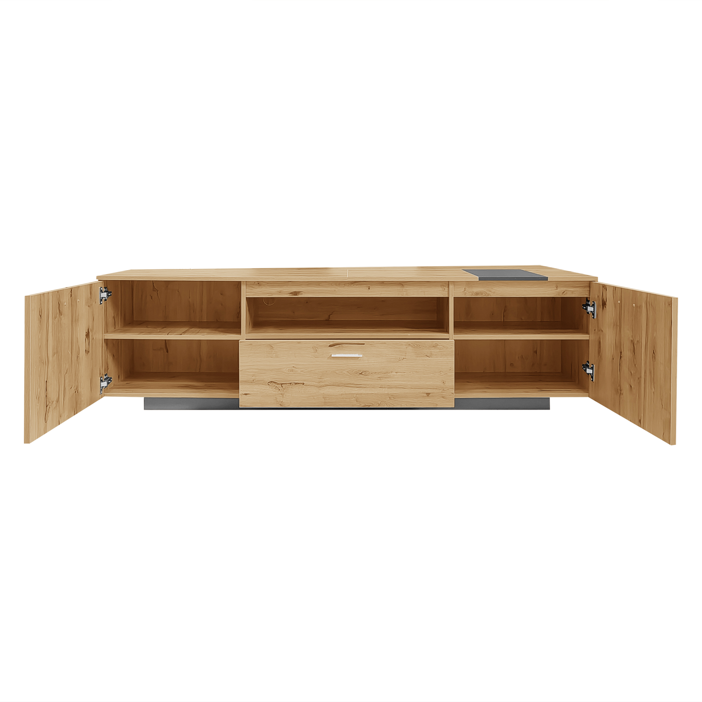 70-Inch Modern TV Stand with 3 Cabinets and Drawers, Entertainment Center for TVs Under 80 Inches