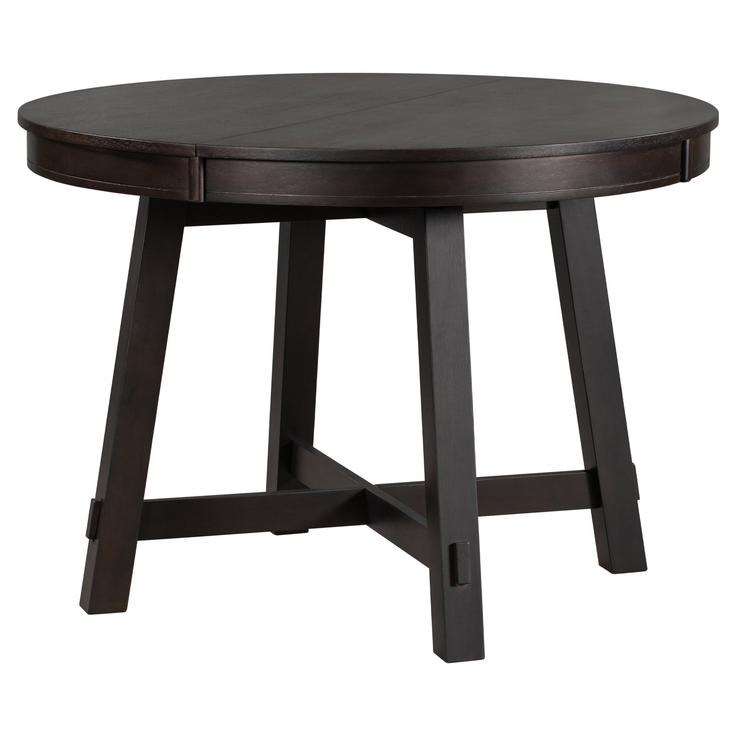 TREXM Farmhouse Round Extendable Dining Table