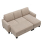 81" Reversible Sectional Couch with Storage Chaise, L-Shaped Sofa for Apartments in Warm Grey