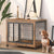 Furniture Dog Cage Crate with Double Doors, Rustic Brown, 38.58'' W x 25.2'' D x 27.17'' H