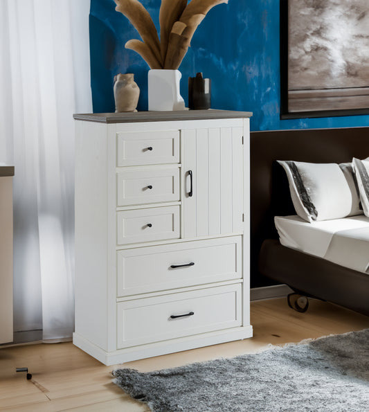 Farmhouse 5-Drawer Dresser White