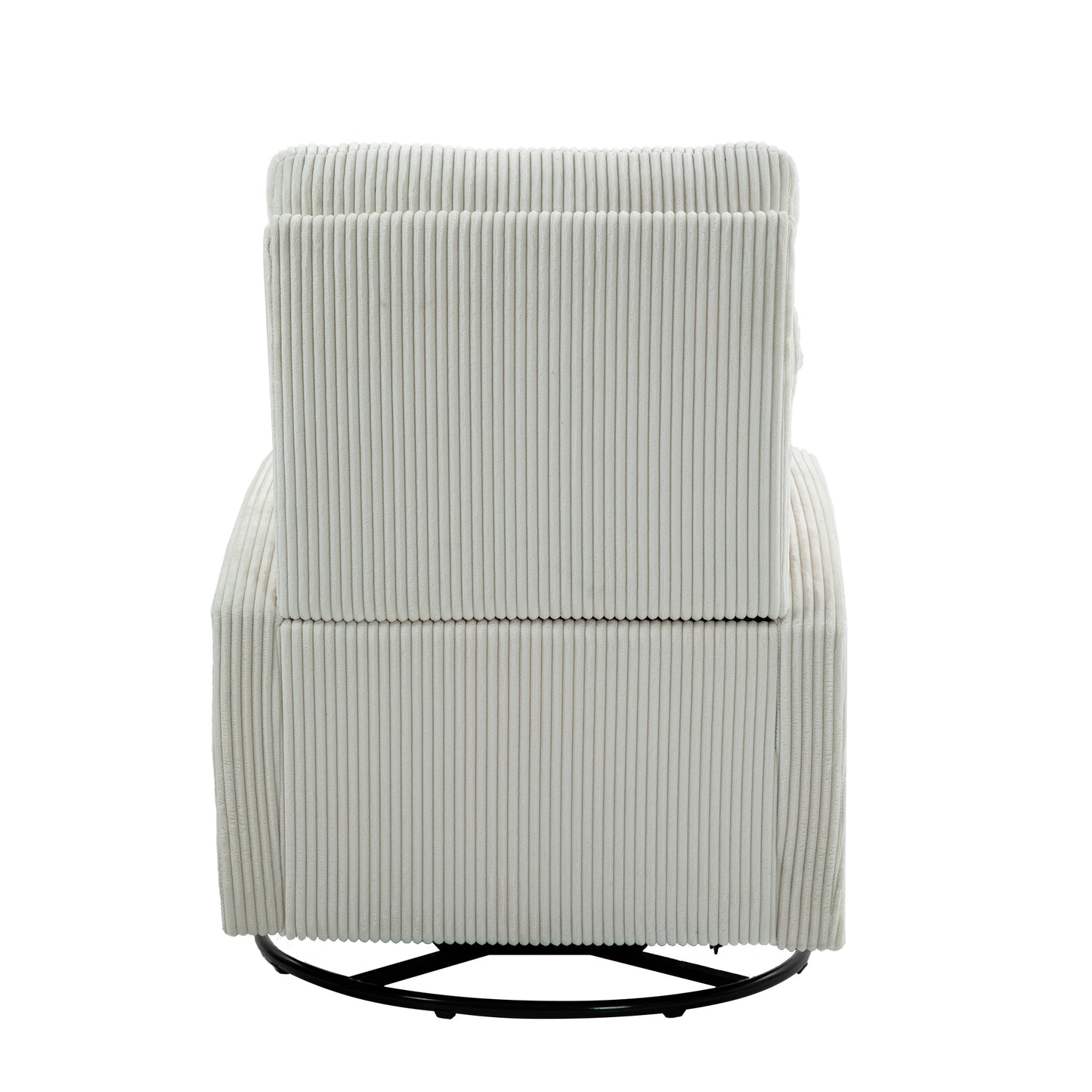 JiaDa Upholstered Swivel Glider.Flannel fabric.Rocking Chair for Nursery in Beige.Modern Style One Left Bag