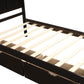 Platform Storage Bed  2 drawers with wheels  Twin Size Frame  Espresso