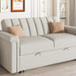 U-STYLE Convertible Soft Cushion Sofa Bed, Comfortable Seating and Sleeping Solution for Two People