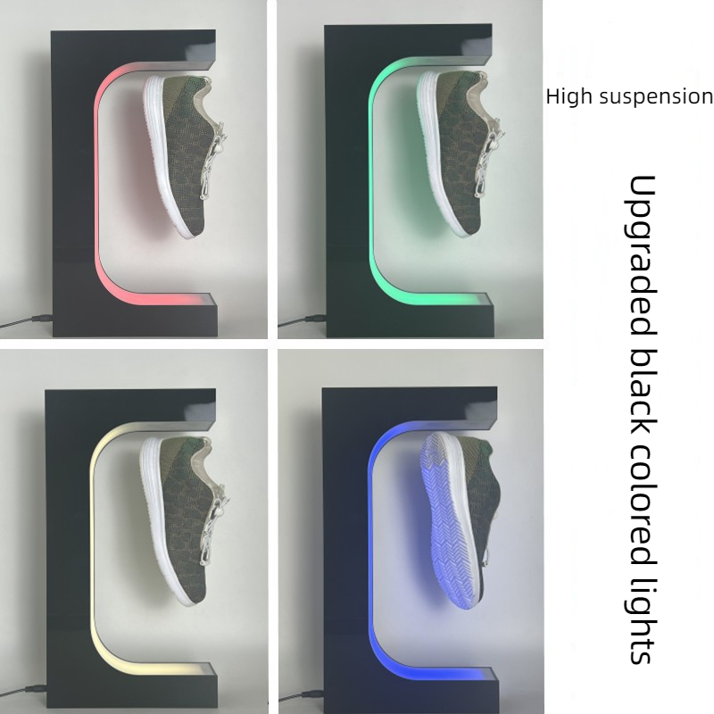 Magnetic levitation acrylic platform desktop advertising rotating display platform Magnetic levitation shoe display rack