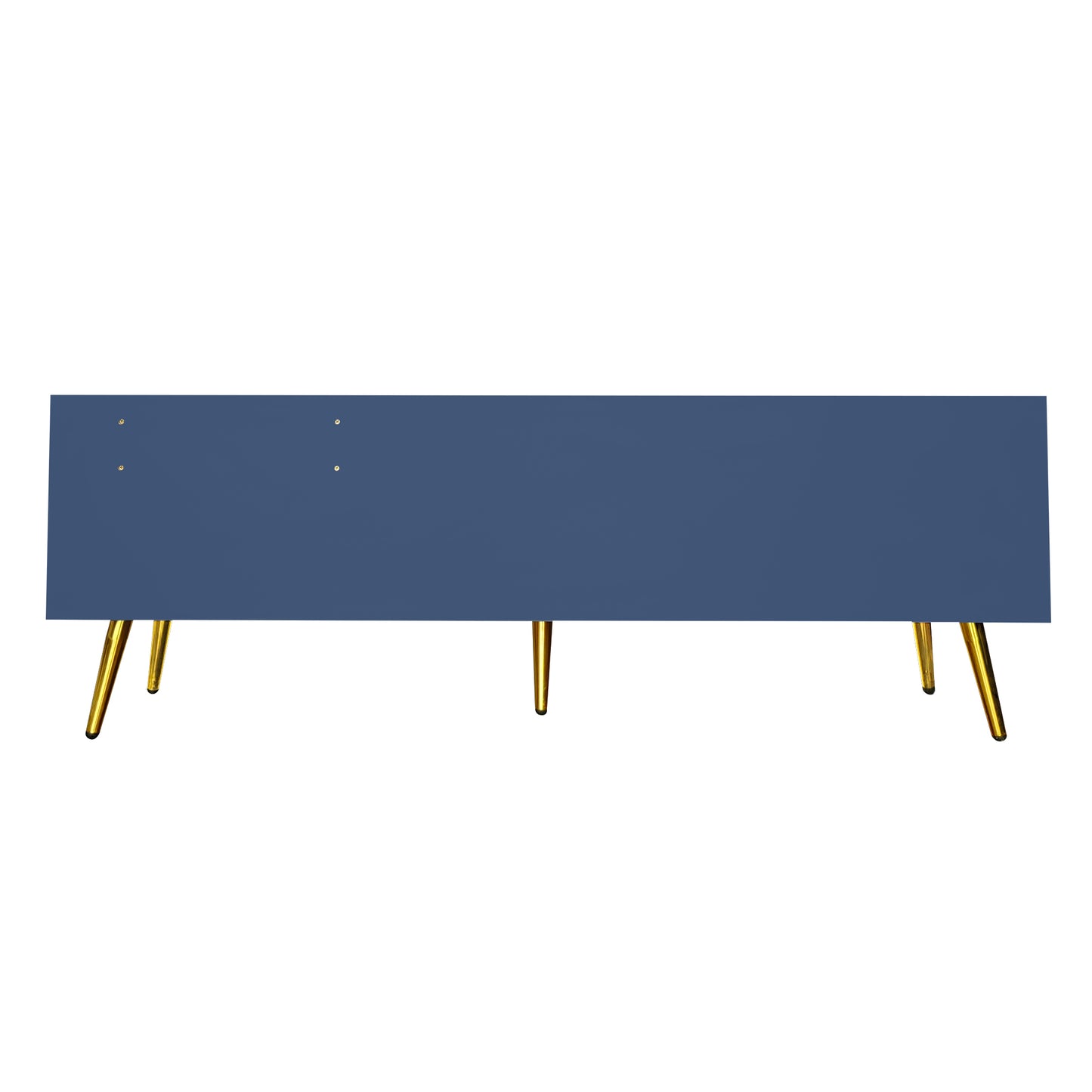 Modern Shoe Storage Bench with Hidden Storage and Upholstered Cushions, Navy Finish