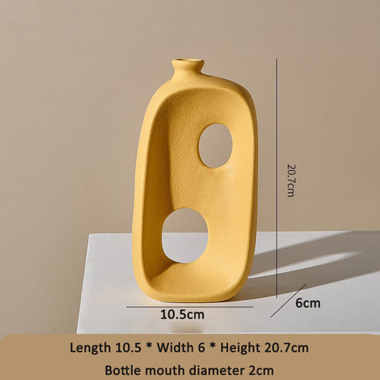 Ceramic vase decoration for living room flower arrangement