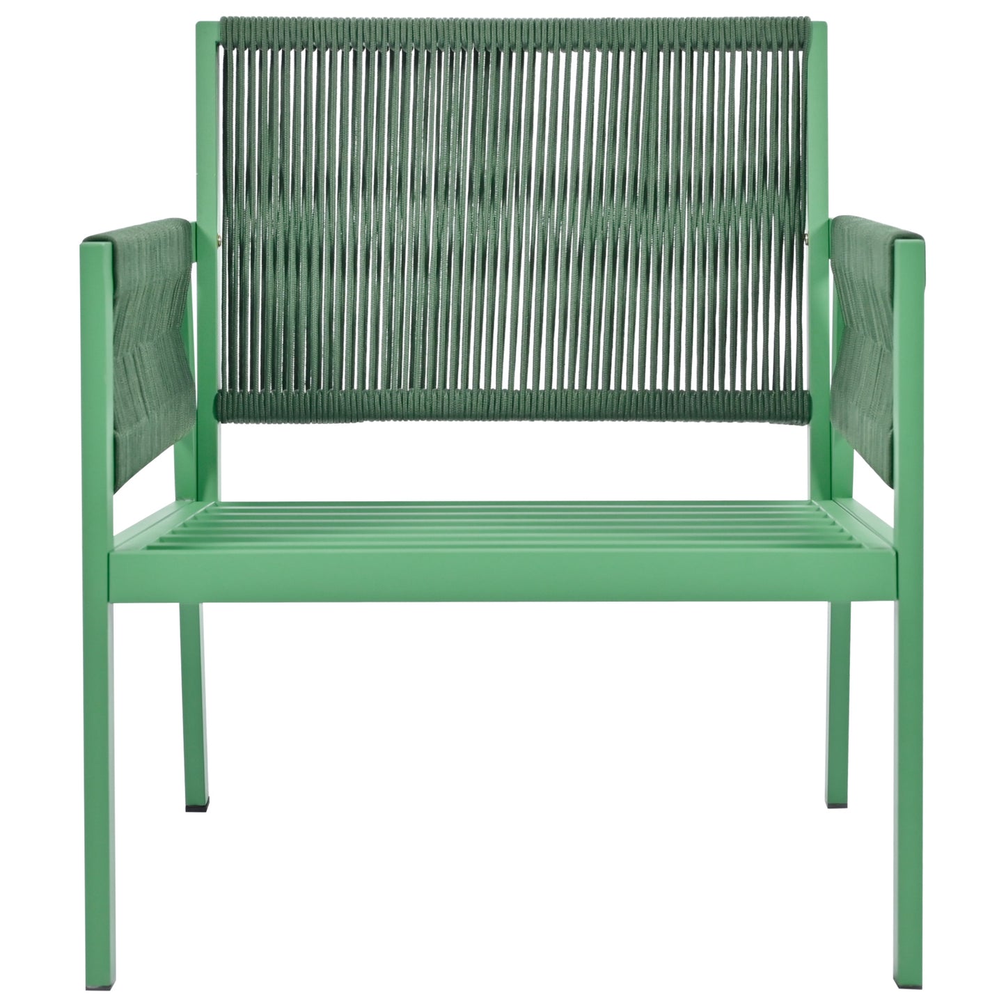 Outdoor Furniture with Tempered Glass Table, Deep Seating with Thick Cushions in Fluorescent Yellow and Green