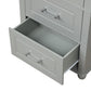 Tall Bathroom Storage Cabinet, Freestanding Storage Cabinet with Two Drawers and Adjustable Shelf, MDF Board , Grey