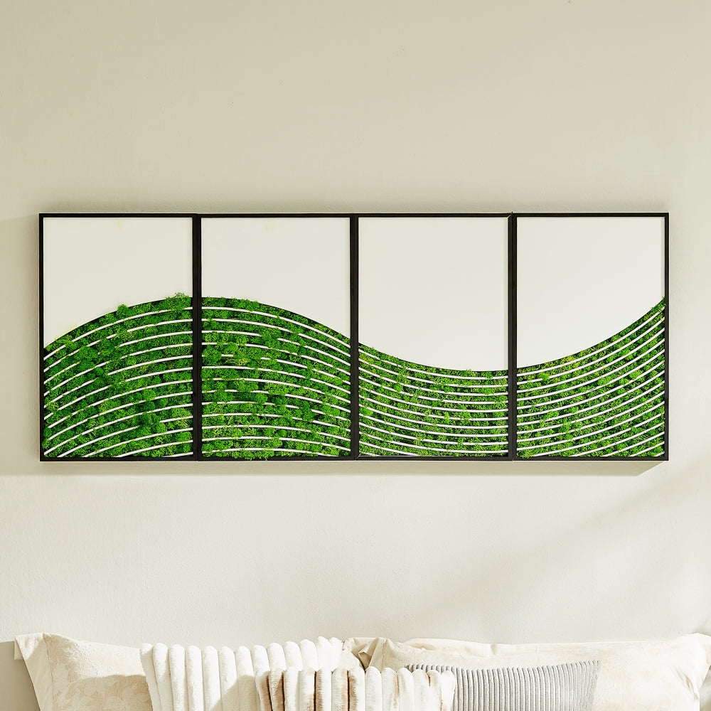 WaveMoss Metal Wall Art4pcs Set